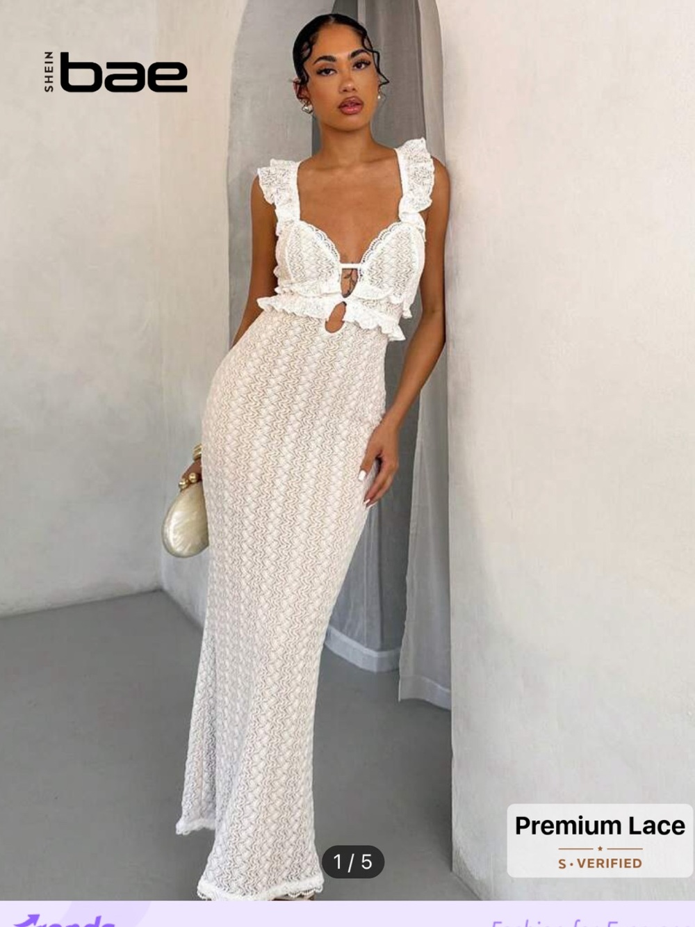 White Crochet Lace Maxi Dress - Elegant Summer Style
